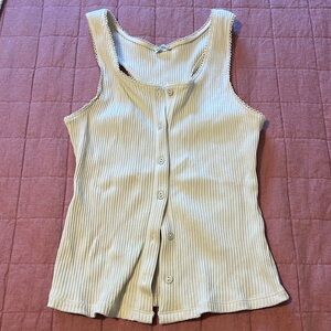 Free People Intimately Button Down Racerback Tank